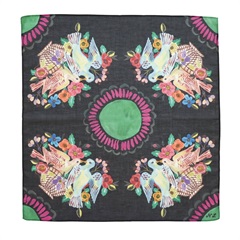【Nathalie Lete】Handkerchief 51135(Two Birds)