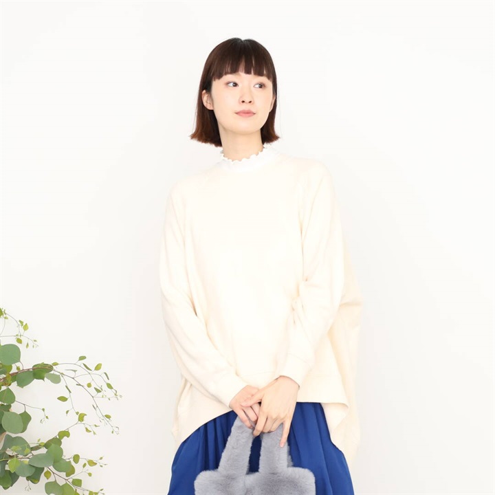 【＋borme】長袖ワイドスウェット