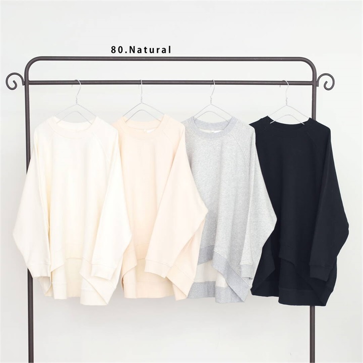 【＋borme】長袖ワイドスウェット