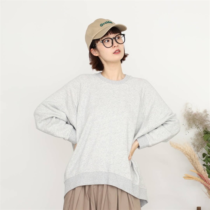 【＋borme】長袖ワイドスウェット