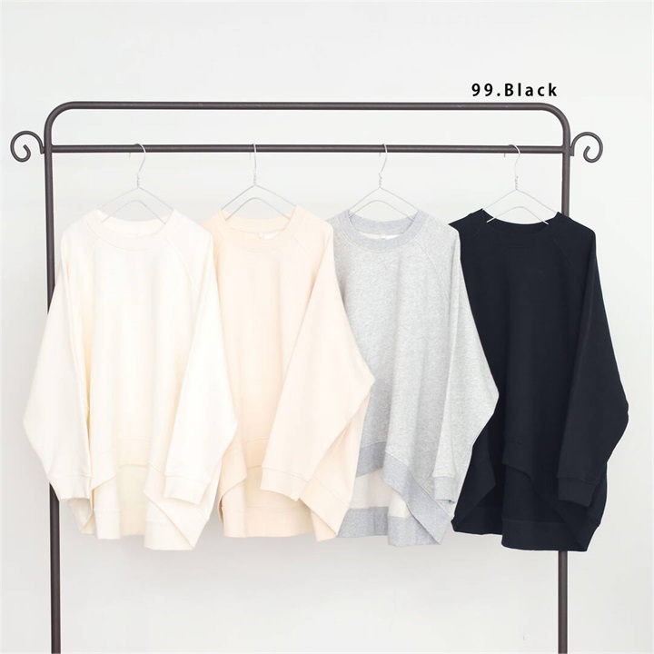 【＋borme】長袖ワイドスウェット