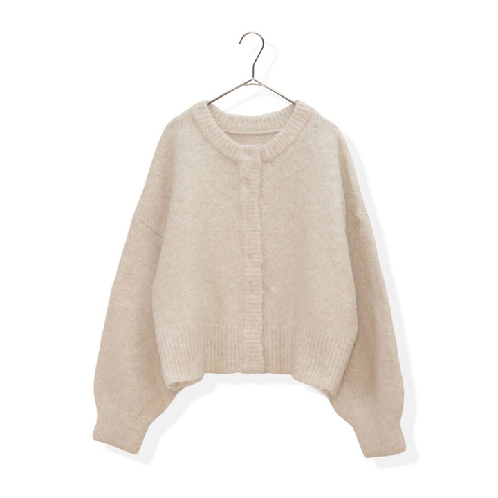 【hunch】ミックスヤーン 2WAY長袖ニットカーディガン