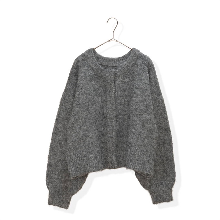 【hunch】ミックスヤーン 2WAY長袖ニットカーディガン