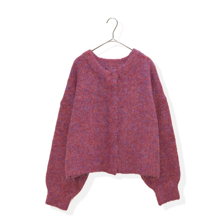 【hunch】ミックスヤーン 2WAY長袖ニットカーディガン