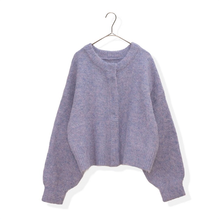 【hunch】ミックスヤーン 2WAY長袖ニットカーディガン