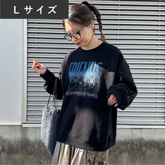OTHER COLOR.&SAMPLE PHOTO FRIENDS 長袖スウェット(BLACK(L))