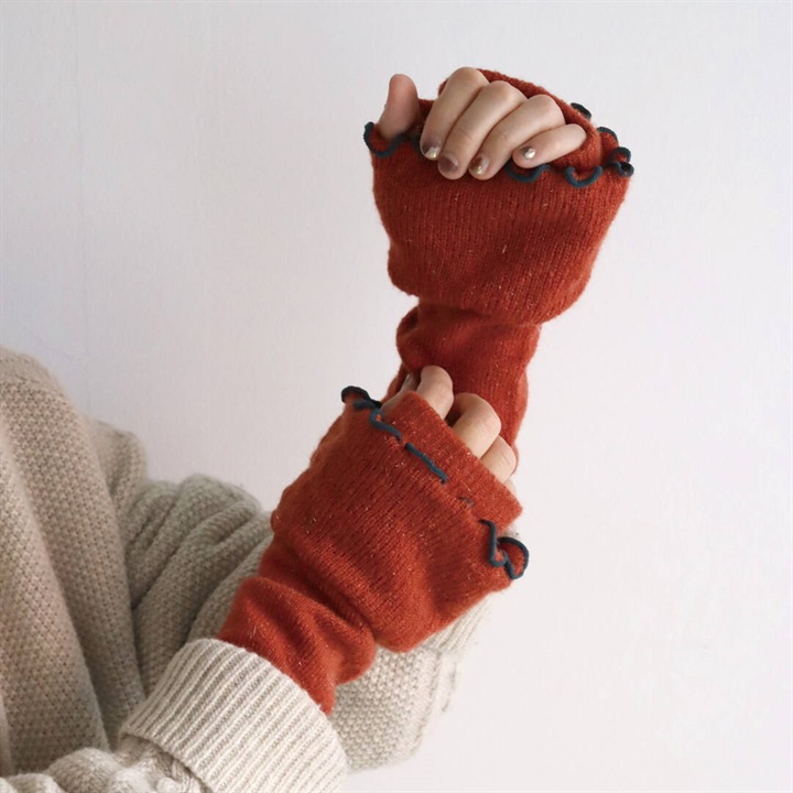 【KIVISDOU】チューリップフリル ハンドウォーマー