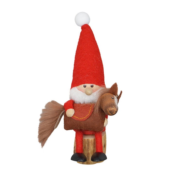 【ノルディカニッセ】馬を抱えたサンタのオブジェ