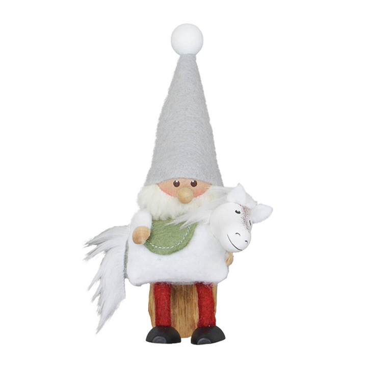 【ノルディカニッセ】馬を抱えたサンタのオブジェ