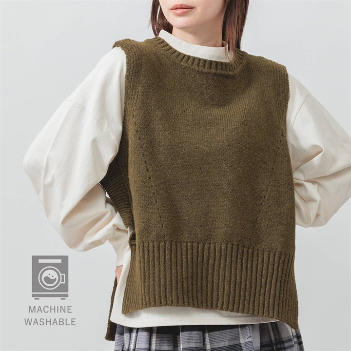 【M.M.O】サイドリブニットベスト