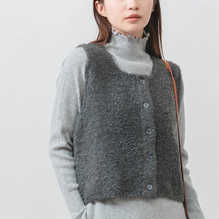 【M.M.O】前開きニットベスト