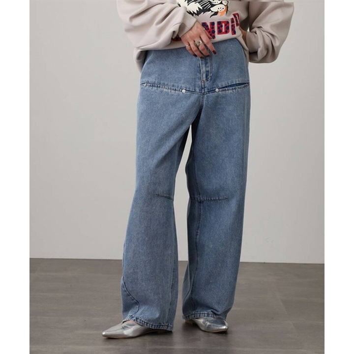 【Arinomama】9.5ozバレルレッグデニムパンツ