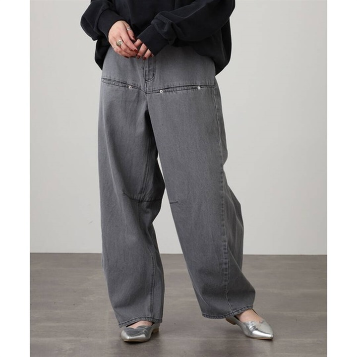 【Arinomama】9.5ozバレルレッグデニムパンツ