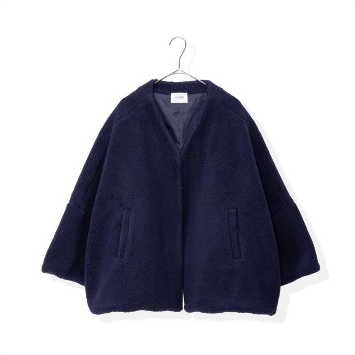【YURK Geniet van】長袖前開き ボアジャケット