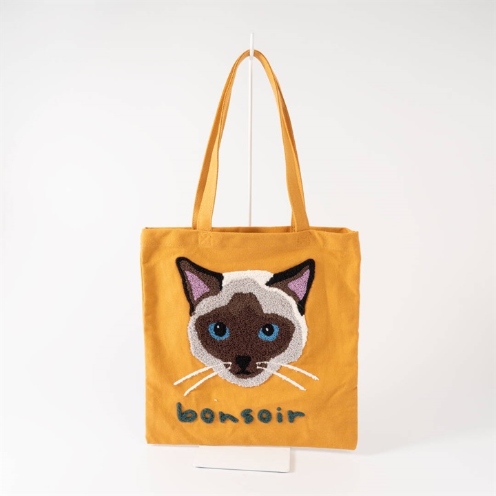 【ouaf ouaf ＆ miaou marche】サガラ刺繍トートバッグ