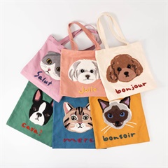 【ouaf ouaf ＆ miaou marche】サガラ刺繍トートバッグ