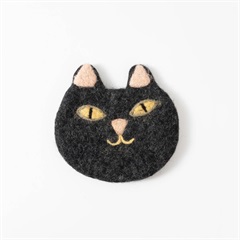 【MERRYMERRY】コースター Felt Cat Coaster(Charcoal)