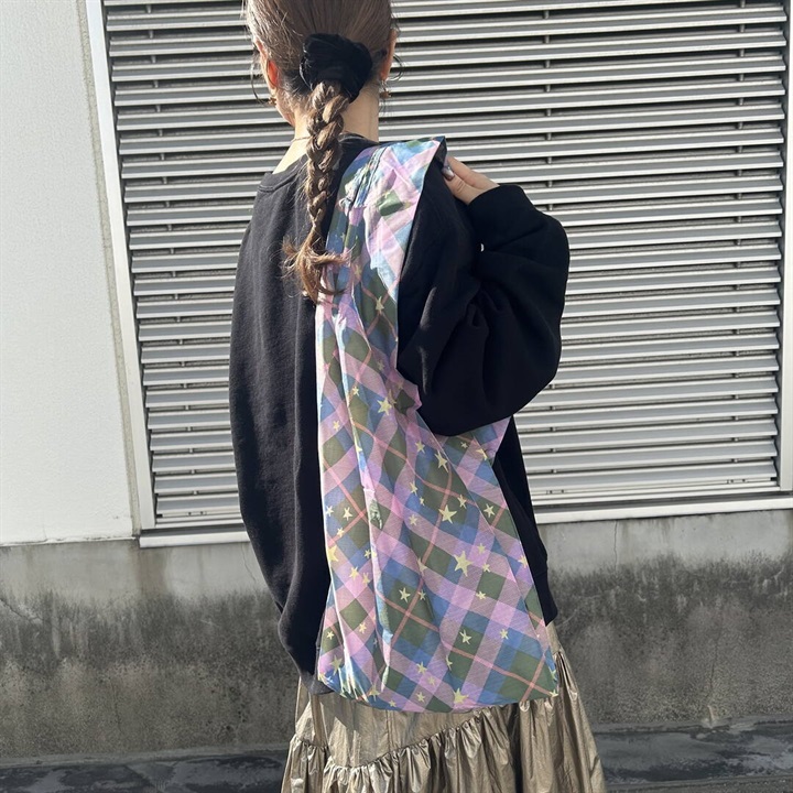 BAGGU ホールフィッシュ　チェックマーケット　エコバッグ　セット BAGGU】STANDARD BAGGU エコバッグ チェック｜てんとてん｜インテリア