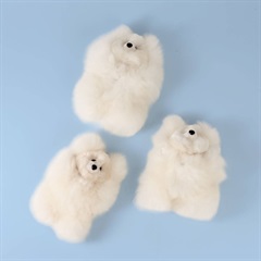 Alpaka Fur くまさんぬいぐるみ 20cm(ホワイト)