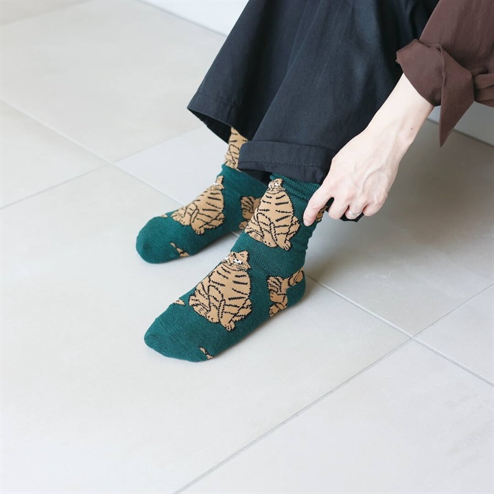 【松尾ミユキ】Wool Blend Socks ウール混 ソックス cat