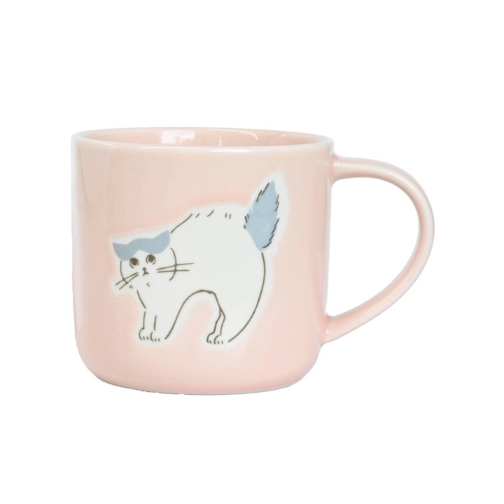 MoiNEKO マグカップ 350ml 美濃焼(PINK)