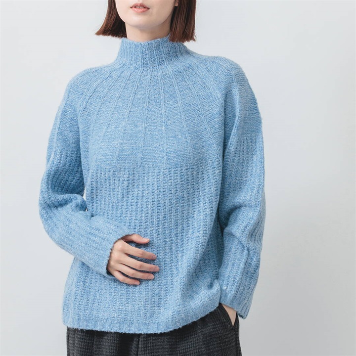 【M.M.O】求心柄 長袖ニットプルオーバー