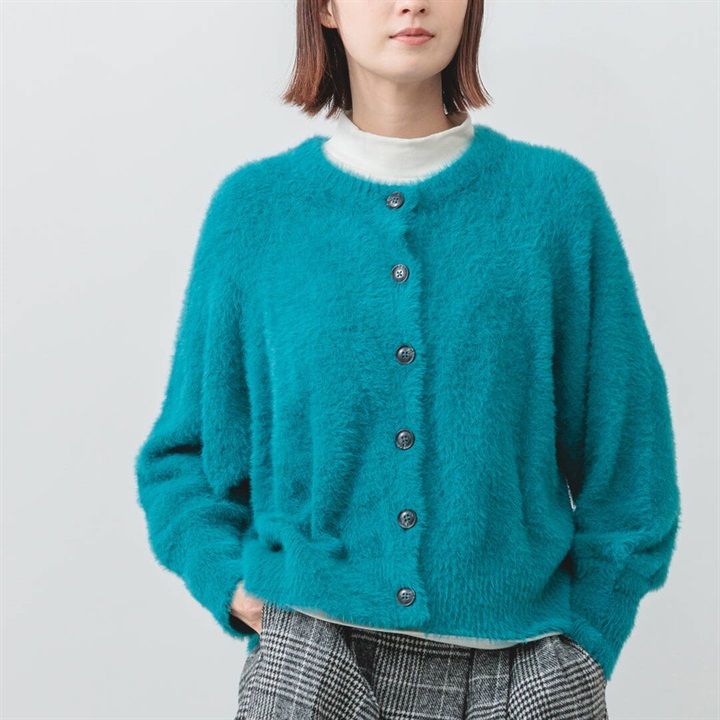 【M.M.O】長袖シャギーニットカーディガン