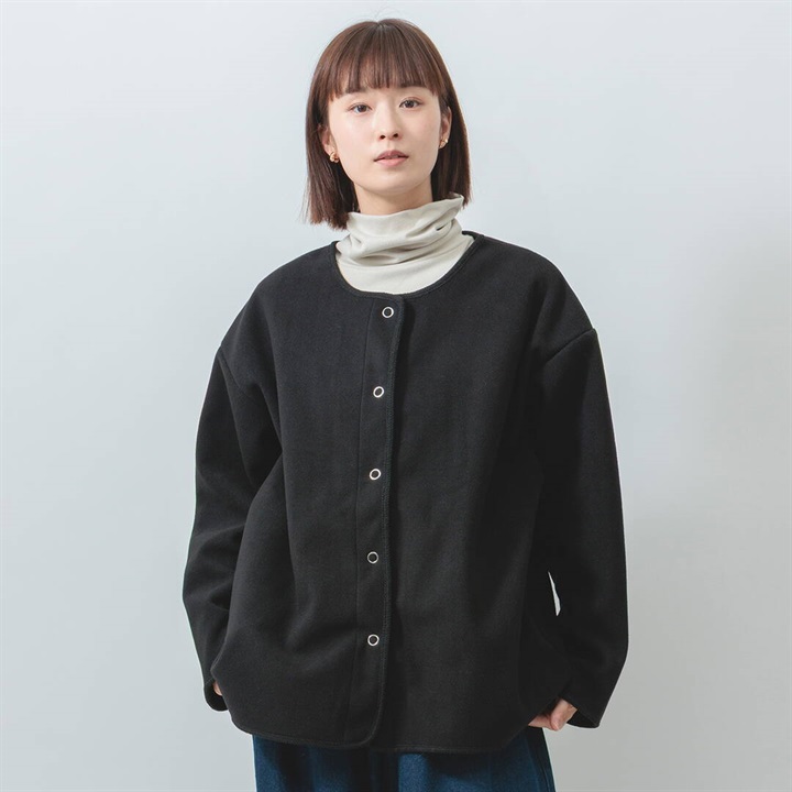 【M.M.O】裏面配色 長袖パイピングカーディガン