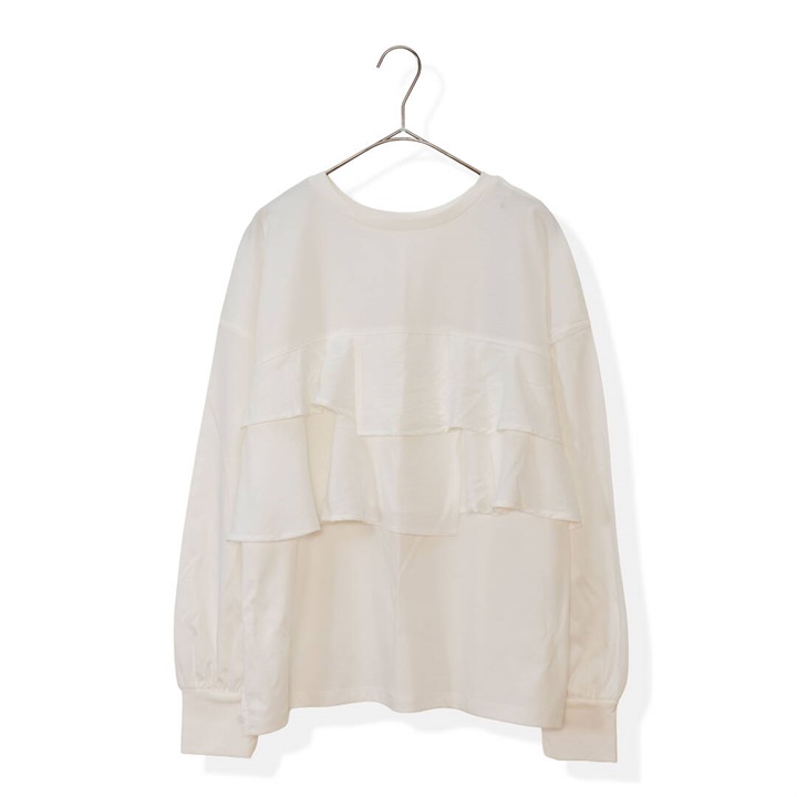 【hunch】2WAYフリルコンシャンスデザイン 長袖カットソー