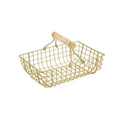 Sitoa Wire Basket 木製ハンドル付(square)