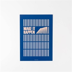 【ViSSEVASSE】ミニポスター 実現させよう（青） 15×21cm