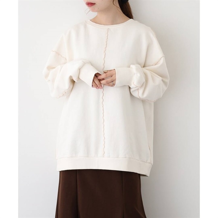 【Arinomama】裏起毛 長袖メロウライントレーナー