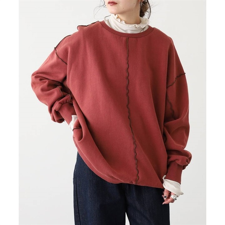 【Arinomama】裏起毛 長袖メロウライントレーナー