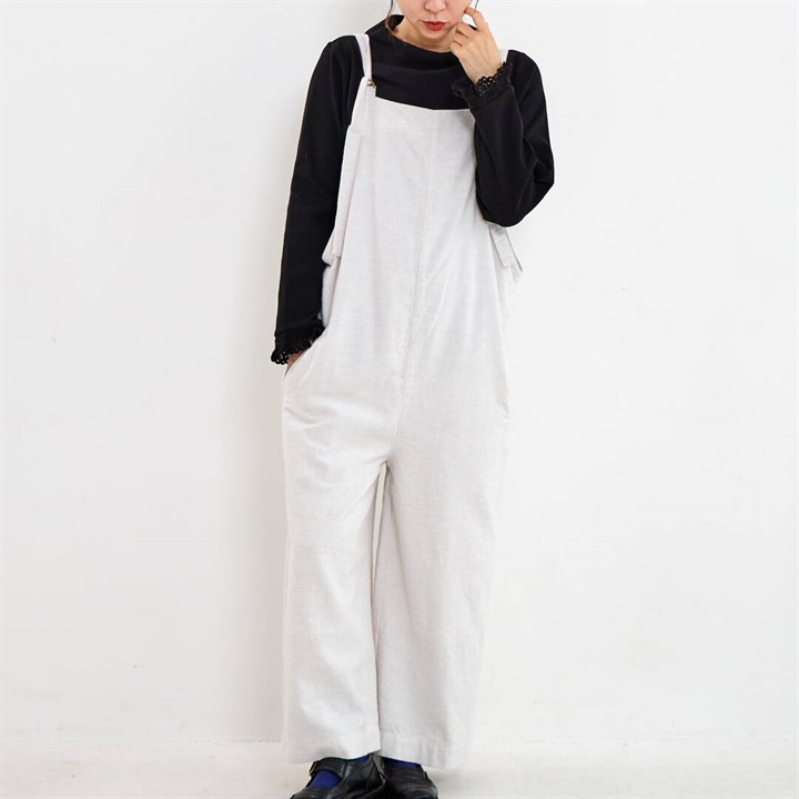 【YURK Geniet van】コットンウールビエラサロペット