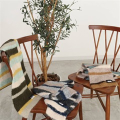 【＋borme】モヘアタッチボーダーマフラー