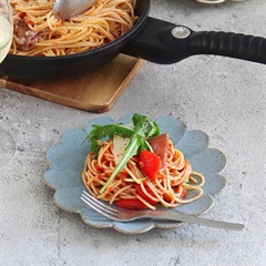 hana花 野花 プレート 16cm 美濃焼(アッシュブルー)