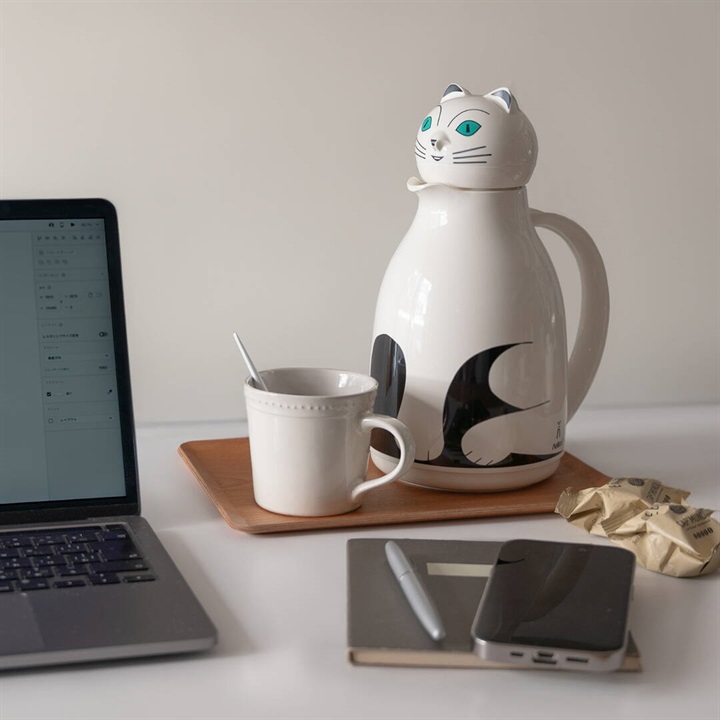 【HELIOS】「ドイツ生まれのガラス製魔法瓶」 卓上魔法瓶 サーモ キャット