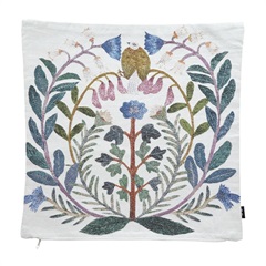 【松尾ミユキ】Cushion cover クッションカバー(Flower bird)