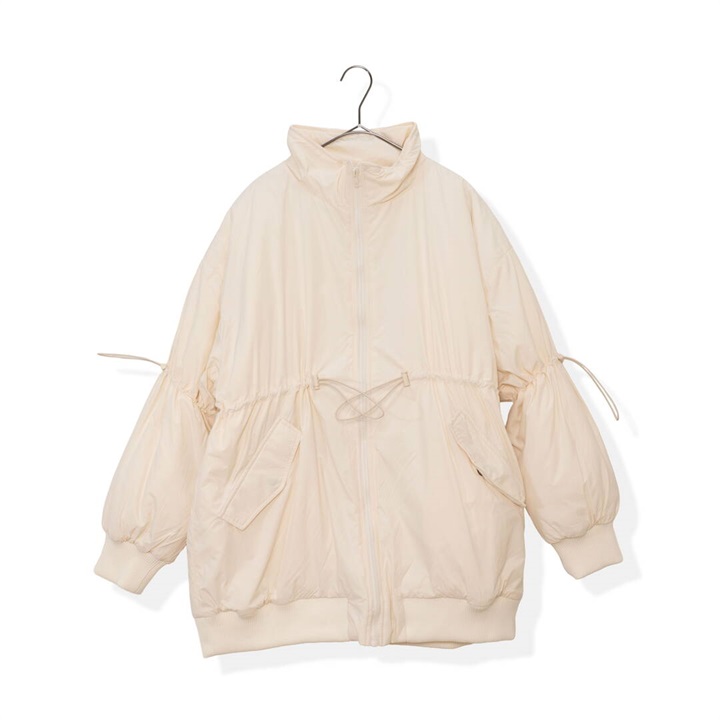 【Lupilien】リブ×ナイロンボリュームブルゾン