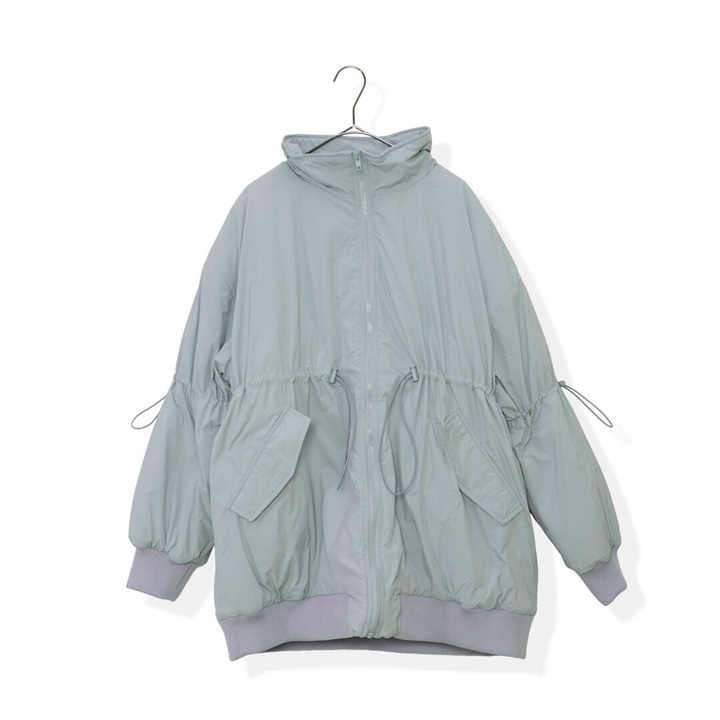 【Lupilien】リブ×ナイロンボリュームブルゾン