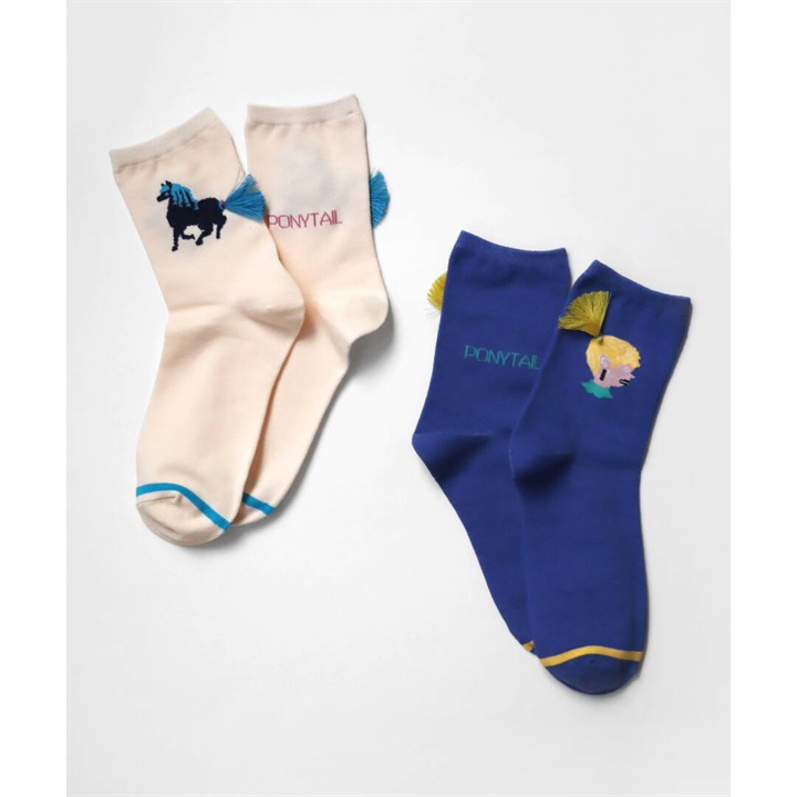 【KIVISDOU】ポニーテール ショートソックス2P