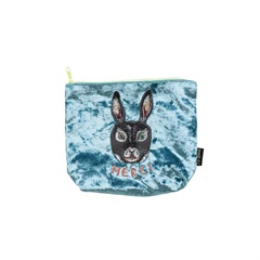 【Nathalie Lete】Velour pouch ベロアポーチ(REGLISSE)