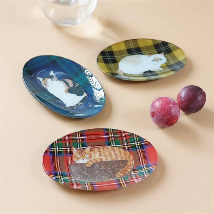 松尾ミユキ】Glass Oval plate 20cm ガラスオーバルプレート｜てんと