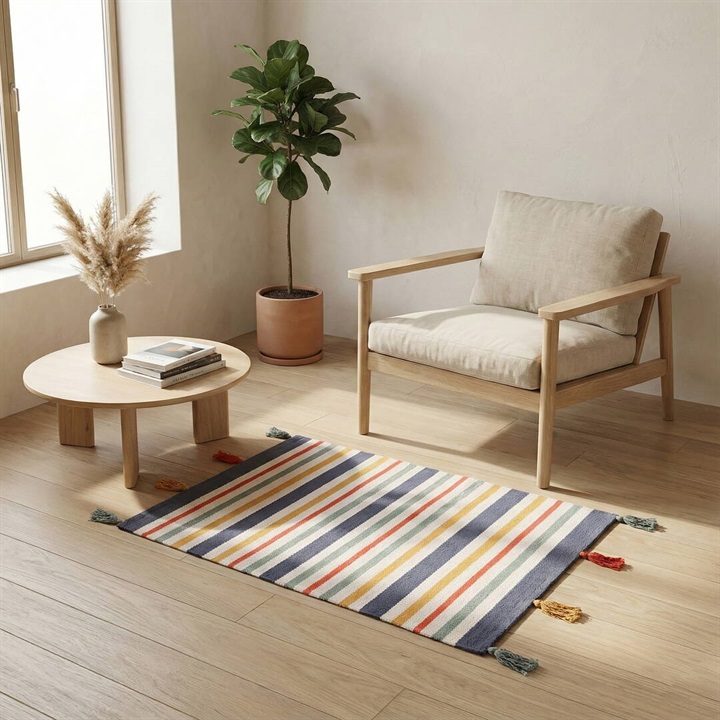 てんとてんオリジナル フロアマット 50×70cm Festa NAVY