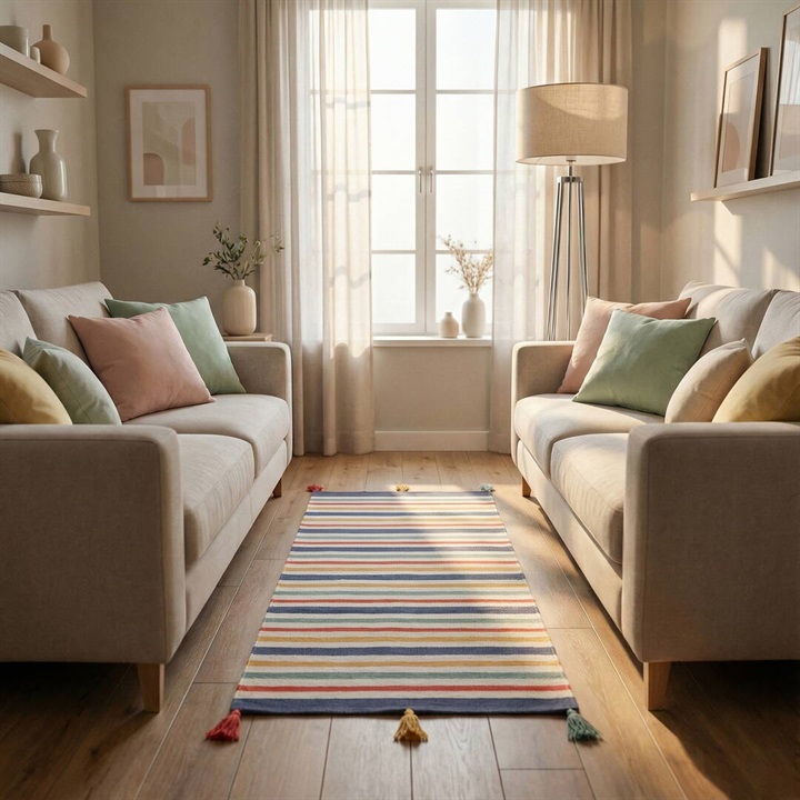 てんとてんオリジナル ロングマット 45×120cm Festa NAVY