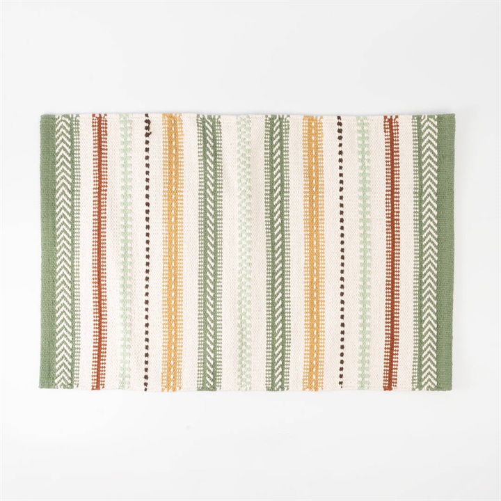 てんとてんオリジナル フロアマット 50×70cm Botanical GREEN