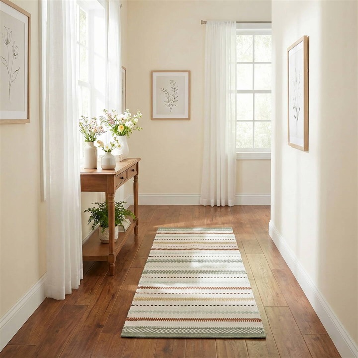 てんとてんオリジナル ロングマット 45×120cm Botanical GREEN