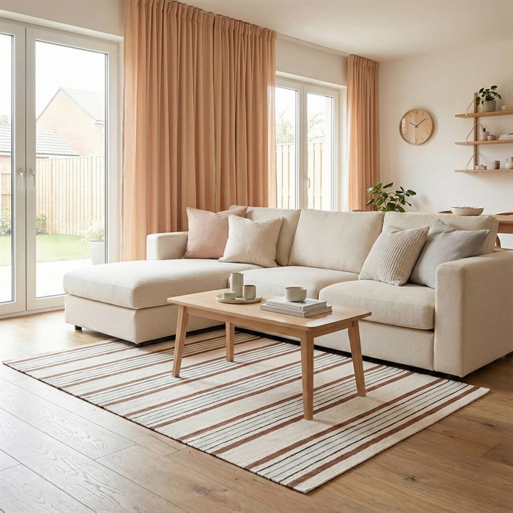 てんとてんオリジナル フロアラグ 130×190cm Terra BROWN