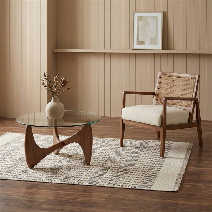 てんとてんオリジナル ハーフフロアラグ 90×130cm Grain BEIGE