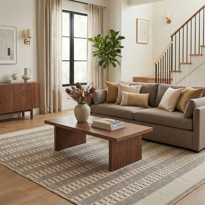 てんとてんオリジナル フロアラグ 130×190cm Grain BEIGE